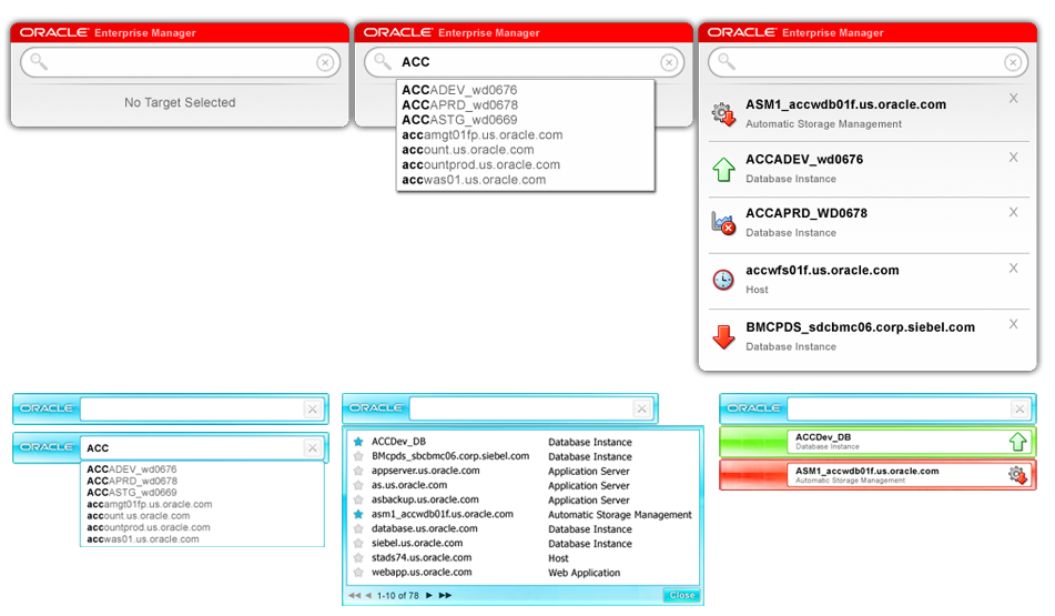 Oracle Enterprise Manager Desktop Widgets